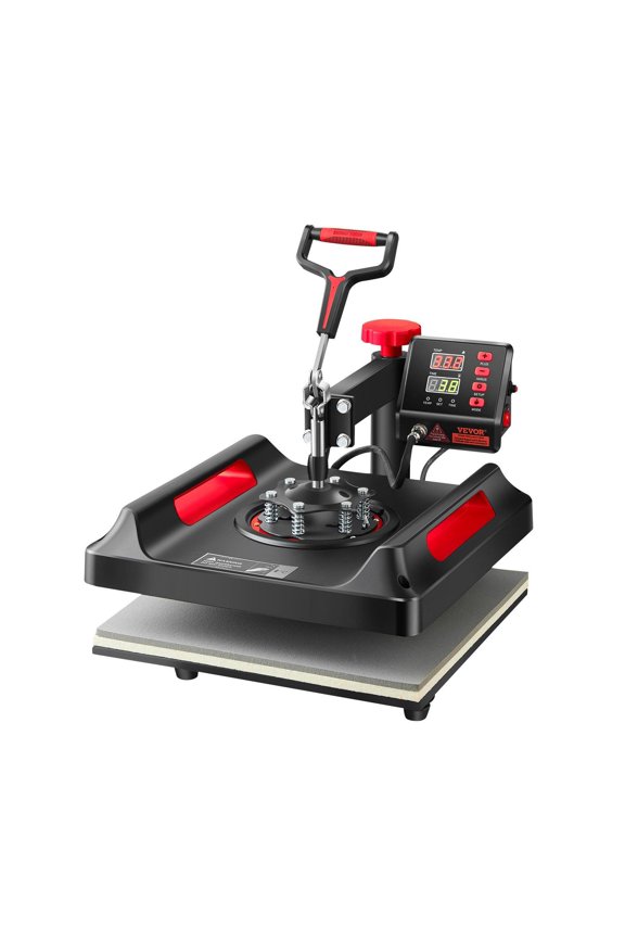 15x15 Heat Press Machine with Digital Control, 8-in-1 Swing Away T-Shirt Printer for Hats, Mugs & Caps - Multifunction Heat Transfer & Sublimation Press