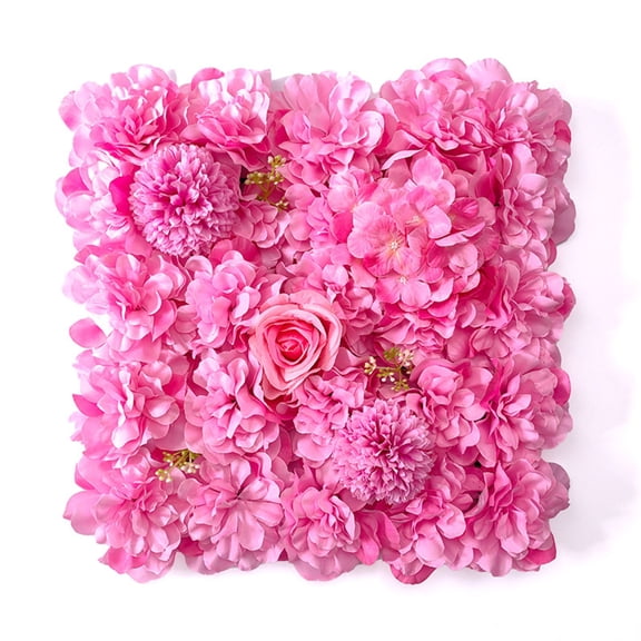 15x15 Inch 3D Artificial Rose Flower Wall Panel, DIY Wedding Decoration, 1 Panel