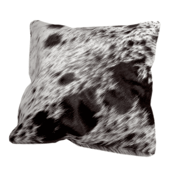 15x15 Inch Cowhide and Faux Leather Cushion Cover with Zipper Closure – Natural Goat Hide Pillow – Celestial Leather London