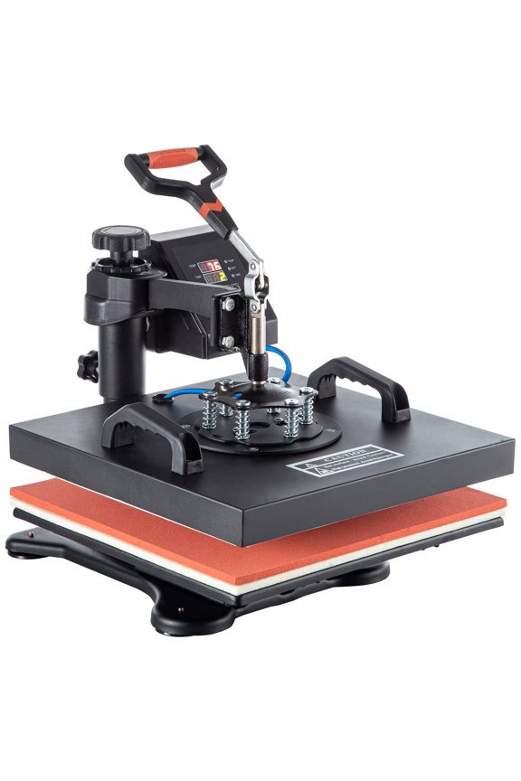 15x15 Inch Heat Press Machine with Swing Away, 5-in-1 Multifunctional T-Shirt Press for Sublimation, Dual LED Display