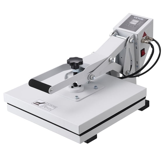 15x15 Inch Industrial Grade Digital Sublimation Heat Press Fast Heating High Pressure T Shirt Heat Transfer Vinyl Printer Easy to Use White