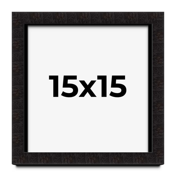15x15 Shadow Box Black Solid Wood Display Picture Frame | 1 Inch Rabbet Depth | | 1.375 Inch