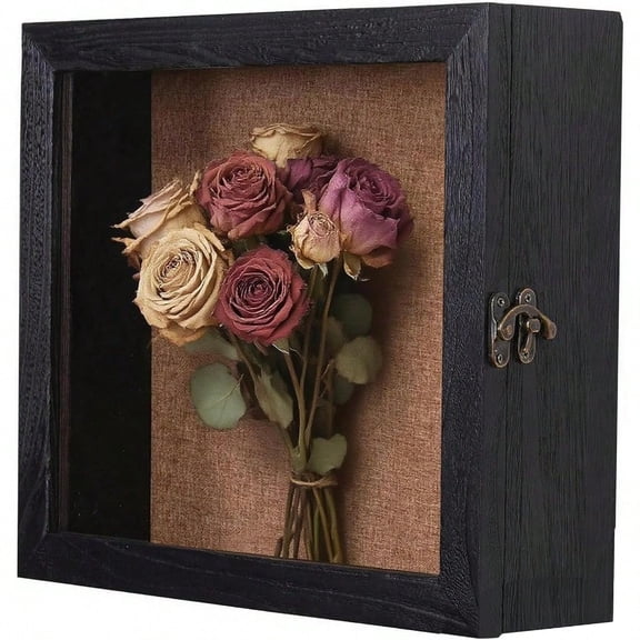 15x15x4 Shadow Box Exterior Depth 4in Extra Deep Shadow Box Frame For Pictures Photos And Keepsake Black