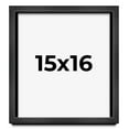 thumbnail image 1 of 15x16 Frame Black Charcoal Grey Wood Textured Picture Frame | 0.75 Inch Moulding Width | Gunmetal, 1 of 8