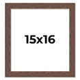 thumbnail image 1 of 15x16 Frame Brown Farmhouse Solid Wood Picture Frame Width 1.5 Inches | Interior Frame Depth 0.5, 1 of 8