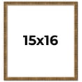 thumbnail image 1 of 15x16 Frame Gold Kingsley Distressed Solid Wood Picture Frame Width 0.75 Inches | Interior Frame, 1 of 8