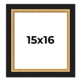thumbnail image 1 of 15x16 Frame Gold Real Wood Picture Frame Width 2.25 Inches | Interior Frame Depth 0.5 Inches |, 1 of 8