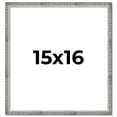 thumbnail image 1 of 15x16 Frame Silver Grey Distressed Solid Wood Picture Frame | 0.75 Inch Moulding Width | Interior, 1 of 8