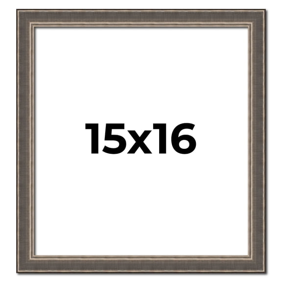 15x16 Frame Silver Real Wood Picture Frame Width 1.25 Inches | Interior Frame Depth 0.5 Inches |