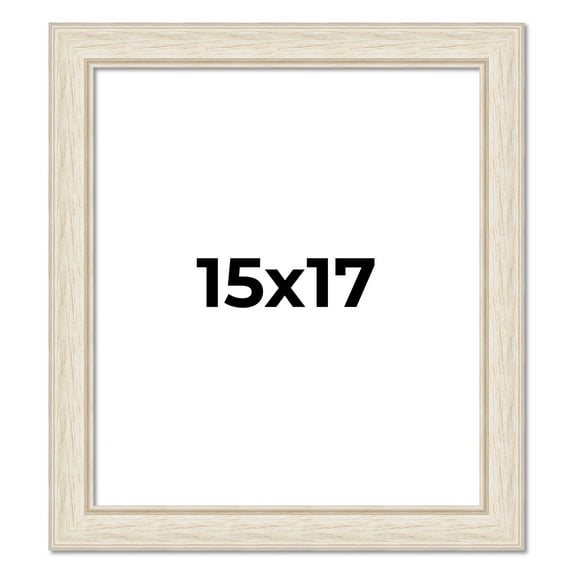 15x17 Frame White Real Wood Picture Frame Width 1.75 inches | Interior Frame Depth 0.5 inches |