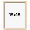 thumbnail image 1 of 15x18 Frame Beige Real Wood Picture Frame Width 0.75 inches | Interior Frame Depth 0.5 inches |, 1 of 8