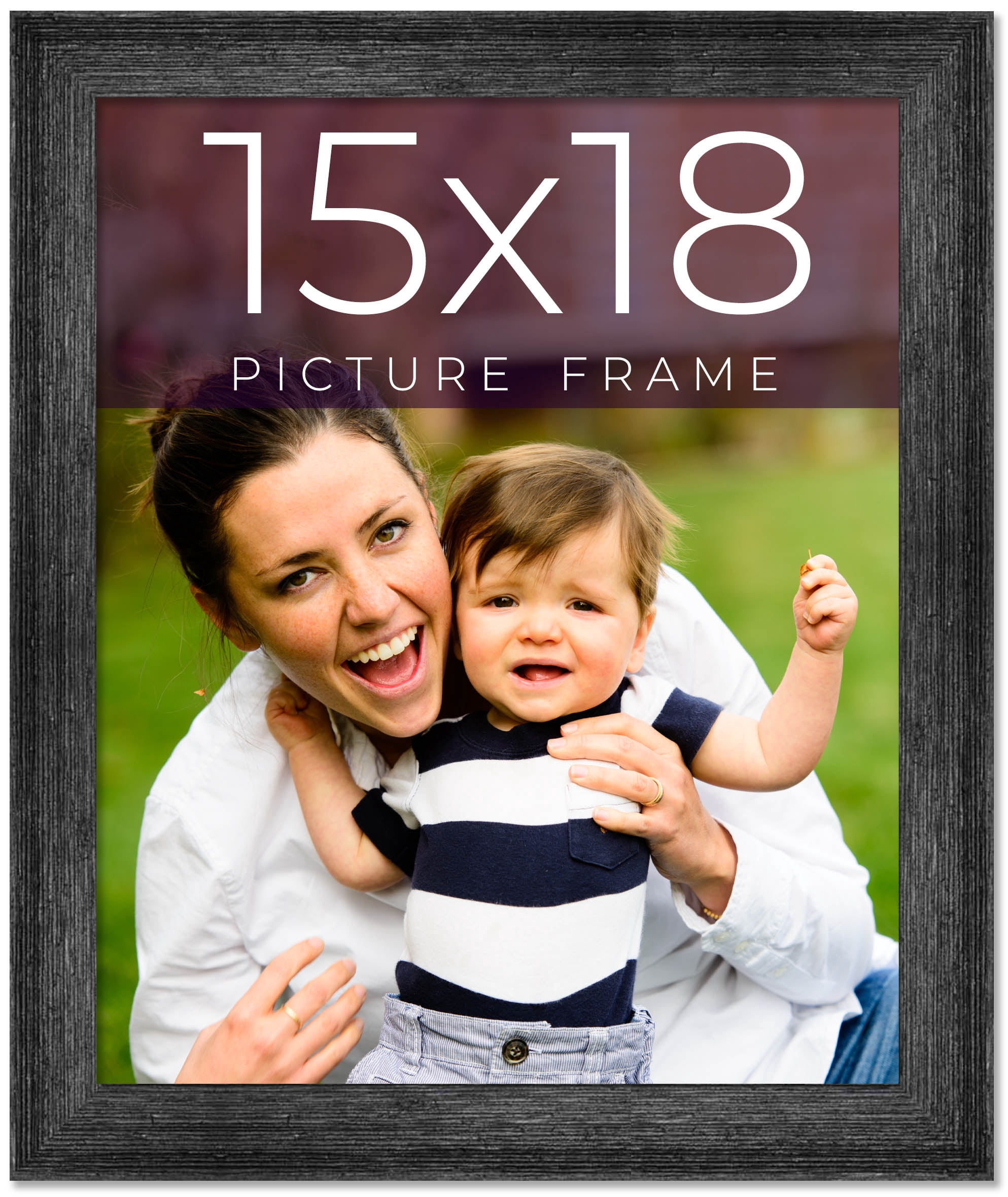 15x18 Frame Black Real Wood Picture Frame Width 1.5 inches | Interior ...