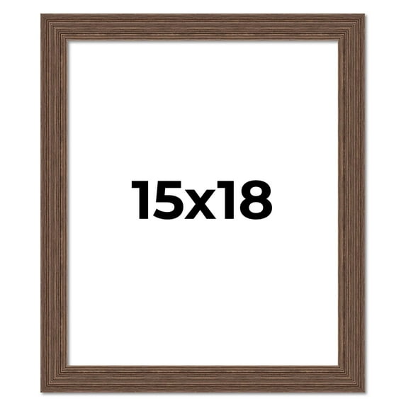 15x18 Frame Brown Distressed Barnwood Picture Frame | Rustic Farmhouse Photo Frame Includes UV