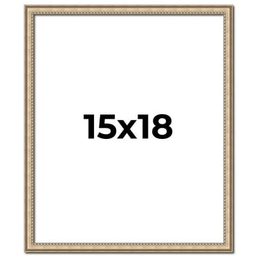 15x18 Frame Silver Real Wood Picture Frame Width 0.75 Inches | Interior Frame Depth 0.5 Inches |