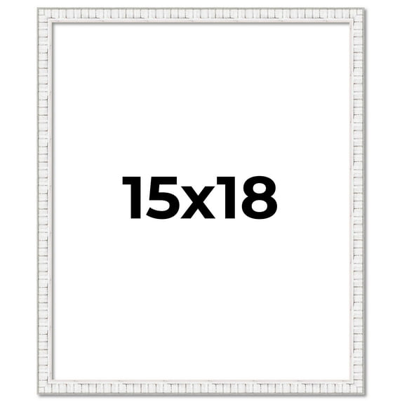 15x18 Frame White Real Wood Picture Frame Width 0.75 inches | Interior Frame Depth 0.5 inches |
