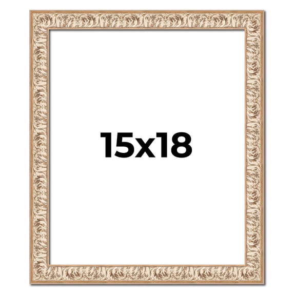 15x18 Frame White Real Wood Picture Frame Width 1.5 inches | Interior Frame Depth 0.5 inches |