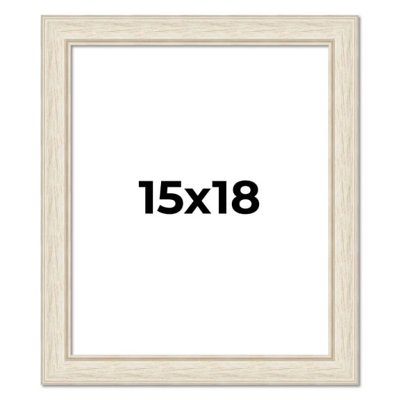 15x18 Frame White Real Wood Picture Frame Width 1.75 inches | Interior Frame Depth 0.5 inches |
