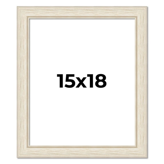 15x18 Frame White Real Wood Picture Frame Width 1.75 inches | Interior Frame Depth 0.5 inches |