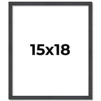 15x18 Rustic Brown Real Wood Picture Frame Width 0.75 inches | Interior Frame Depth 0.5 inches |