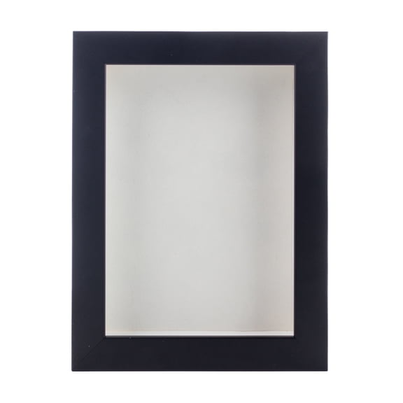 15x18 Shadow Box 3/4" Depth Black Picture Frame - UV Acrylic, Backing, Hanging Hardware