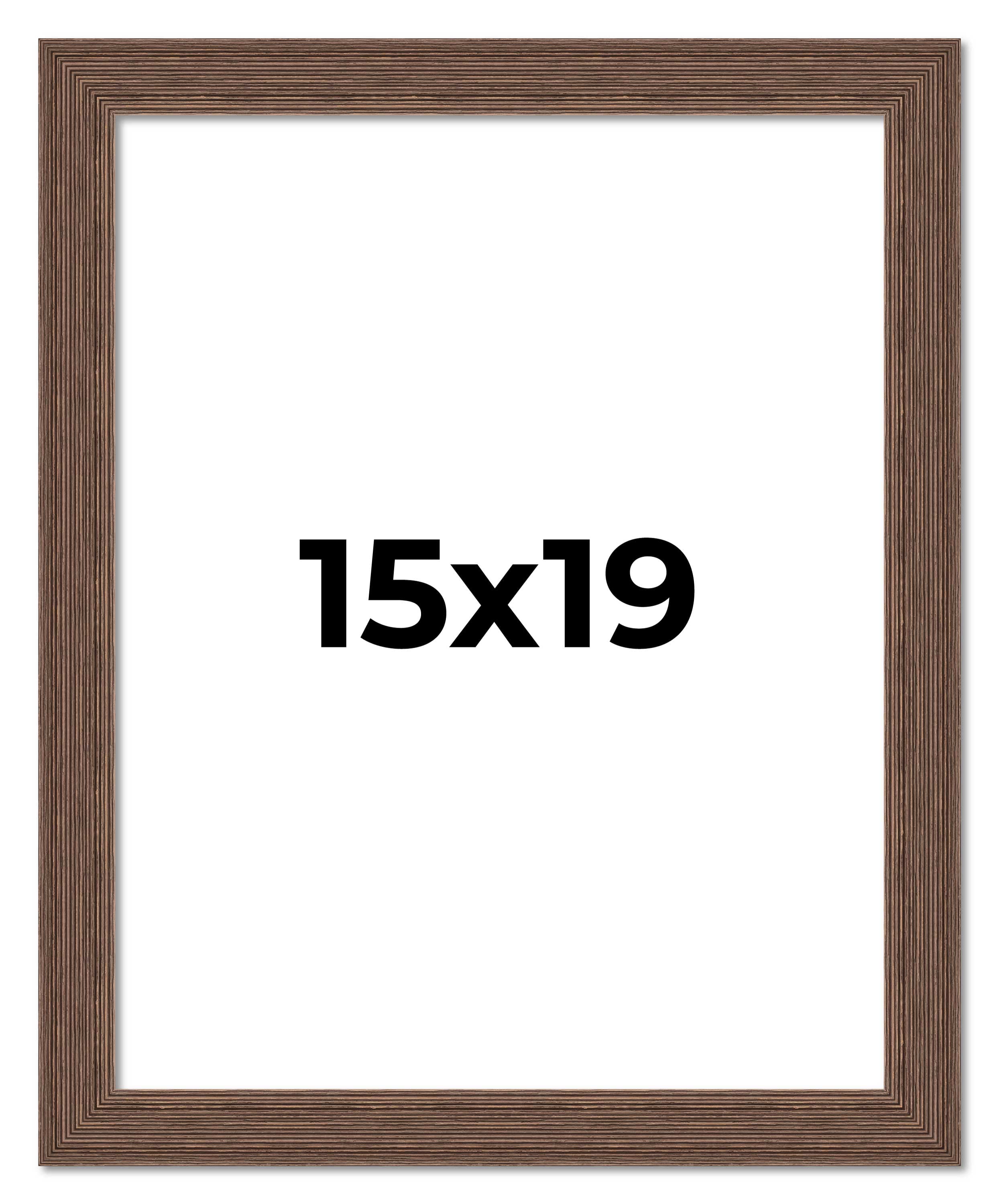 Stately Gold and Barn Brown Solid Wood 15x19 Frame