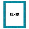 thumbnail image 1 of 15x19 Frame Blue Teal Burl Wood Picture Frame | 1.75 Inch Moulding Width | Interior Frame Depth 0.5, 1 of 8