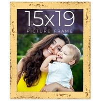 15x19 Frame Yellow Real Wood Picture Frame Width 1.25 inches | Interior Frame Depth 0.5 inches |