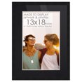 thumbnail image 1 of 15x20 Black Picture Frame with 12.5x17.5 Black Mat Opening for 13x18 Image, 0.75 Inch Border, UV, 1 of 8