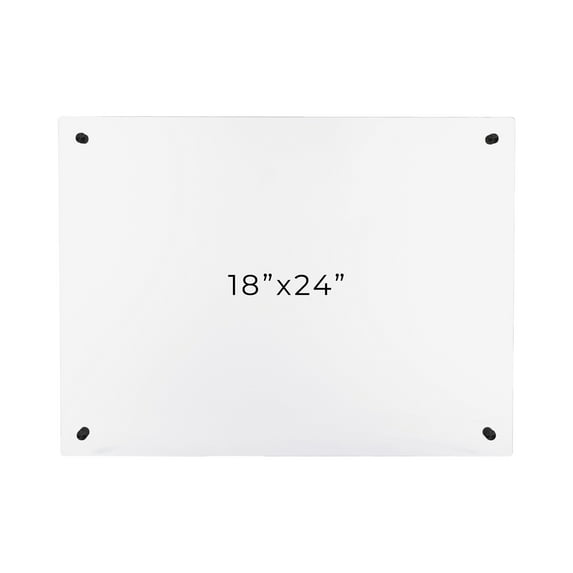 15x20 Dry Erase Board for Wall - with .25 Clear Acrylic and Black Stand Off Finish - Perfect Whiteboard for Office, Home, Classroom - Durable and Stylish .25 Clear Acrylic Dry Erase Board