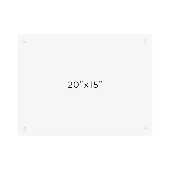 15x20 Dry Erase Board for Wall - with .25 White Acrylic and White Stand Off Finish - Perfect Whiteboard for Office, Home, Classroom - Durable and Stylish .25 White Acrylic Dry Erase Board