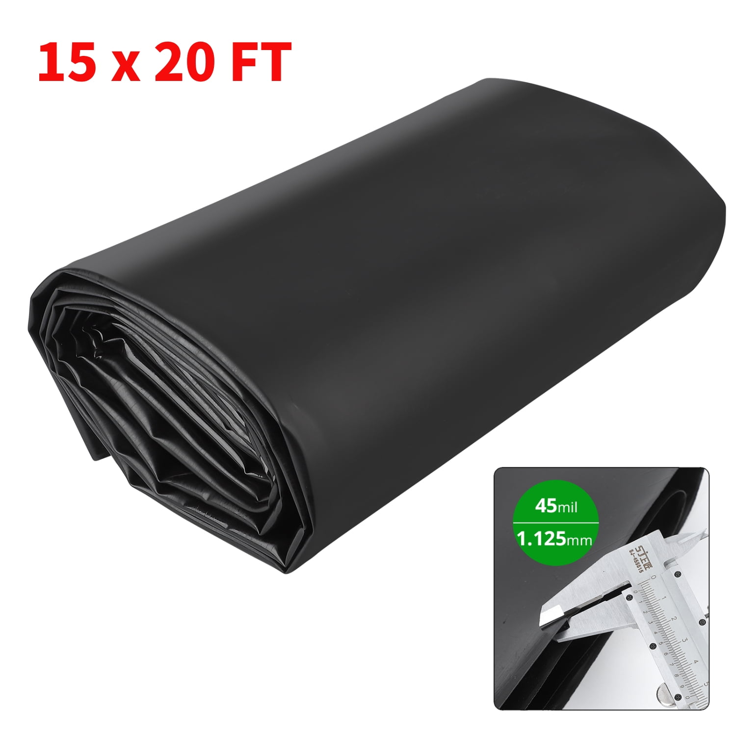 TezhiIe Pond Liner 13ft X 17ft, 20 Mil Thick LDPE - Flexible Liner For Koi Ponds, Water Gardens, Outdoor