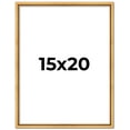 thumbnail image 1 of 15x20 Frame Beaded Gold Solid Wood Picture Frame | 0.75 Inches Moulding Width | Liscio Oro, 1 of 8