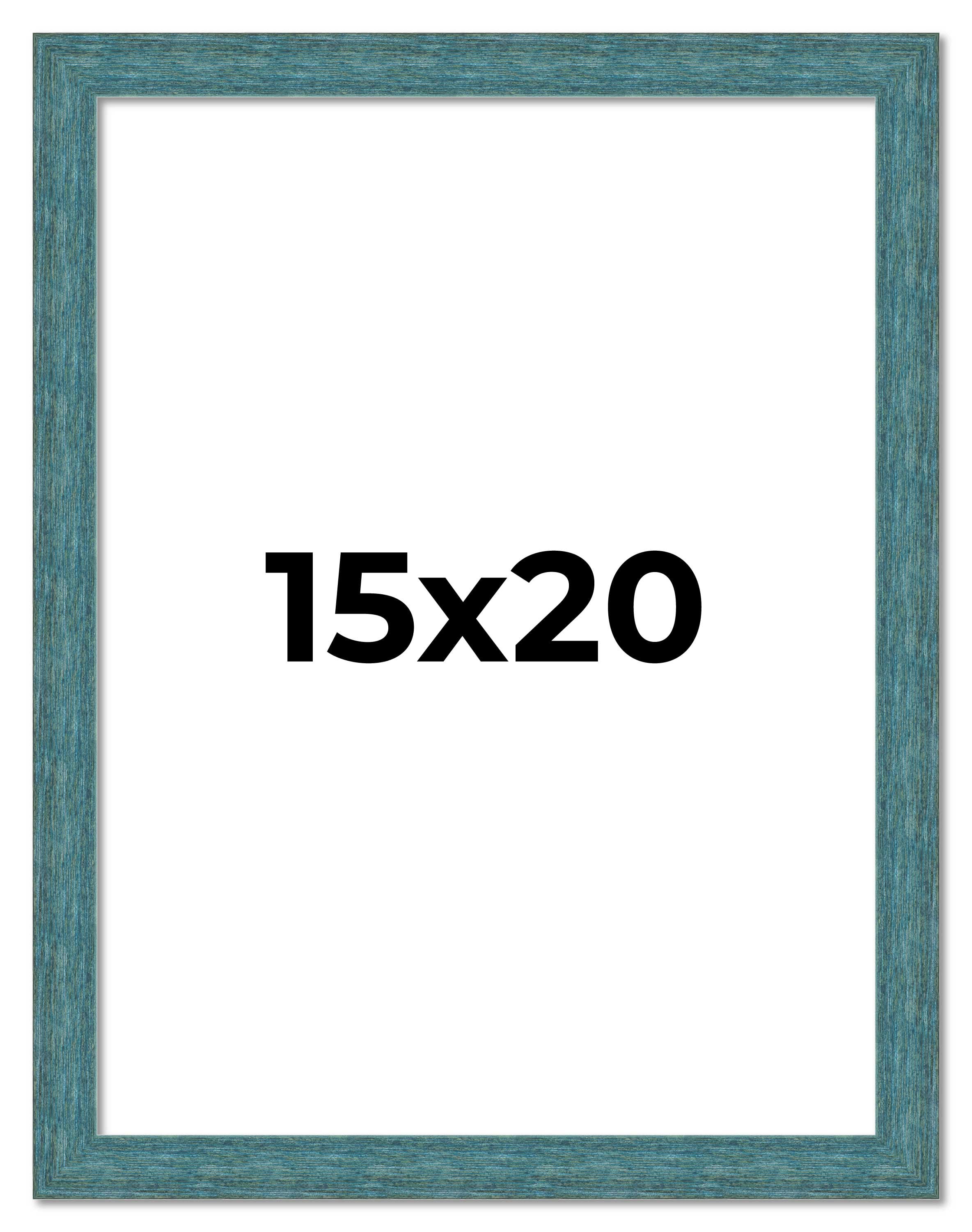 15x20 Rustic Brown Solid Wood Picture Frame