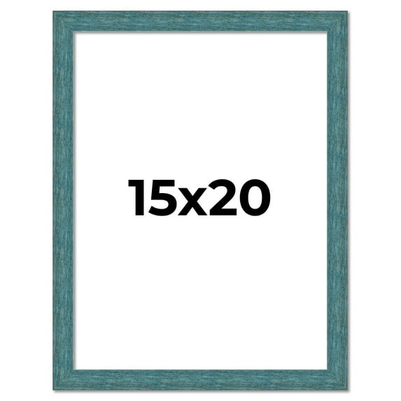 15x20 Frame Blue Rustic Barnwood Solid Wood Picture Frame Width 1.25 Inches | Interior Depth 0.5