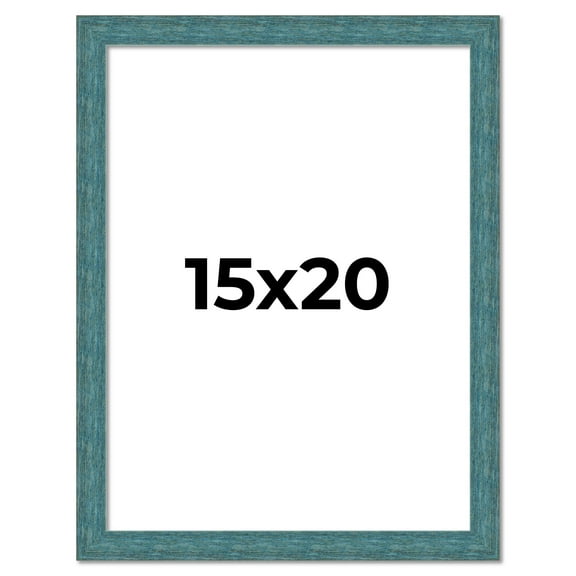 15x20 Frame Blue Rustic Barnwood Solid Wood Picture Frame Width 1.25 Inches | Interior Depth 0.5
