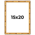 thumbnail image 1 of 15x20 Frame Gold Bamboo Solid Wood Picture Frame | 1 Inch Moulding Width | Interior Frame Depth, 1 of 8