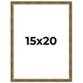 thumbnail image 1 of 15x20 Frame Gold Kingsley Distressed Solid Wood Picture Frame Width 0.75 Inches | Interior Frame, 1 of 8