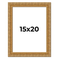 15x20 Frame Gold Ornate Solid Wood Picture Frame | 2 Inch Moulding Width | Firman Traditional Photo