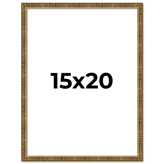 15x20 Frame Gold Solid Wood Picture Frame - Complete Modern Photo Frame Includes UV Acrylic