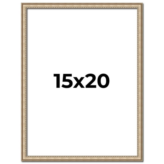 15x20 Frame Silver Real Wood Picture Frame Width 0.75 Inches | Interior Frame Depth 0.5 Inches |