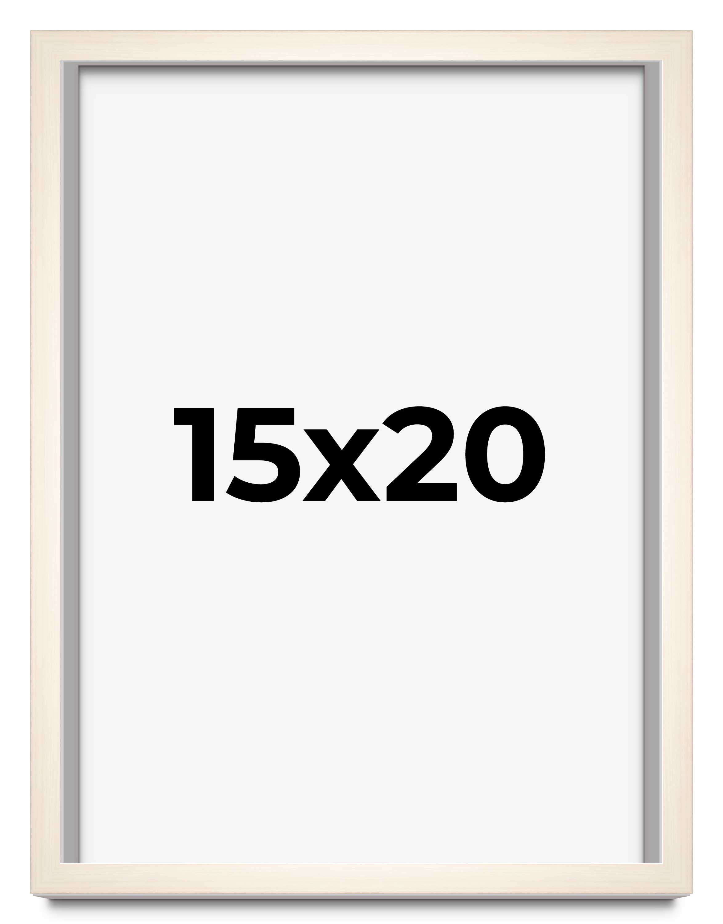 15x20 Rustic Brown Solid Wood Picture Frame