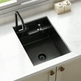 thumbnail image 1 of 15x20 Inch Black Hidden Concealed Kitchen Bar Sink with Folding Faucet, RV Pre Bar Small Sink 16 Gauge Stainless Steel Undermount Sink with Accessories, 1 of 5