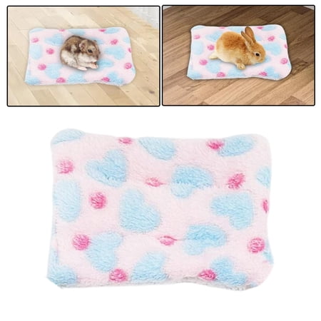 15x20cm Small Pet Thickened Warm Nest Pad, Washable for Squirrel Hedgehog Rabbits Comfortable Cage Accessories and Supplies Soft Lightweight Pink