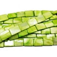 thumbnail image 1 of 15x20mm Mother Of Pearl Rectangle Beads, Green Color Genuine Gemstone Natural Jewelry Making, 1 of 4