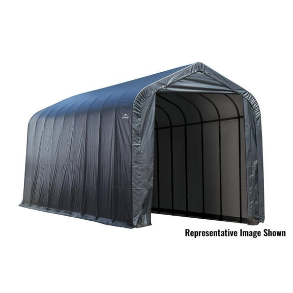 15x20x12 Peak Style Shelter, Grey Cover