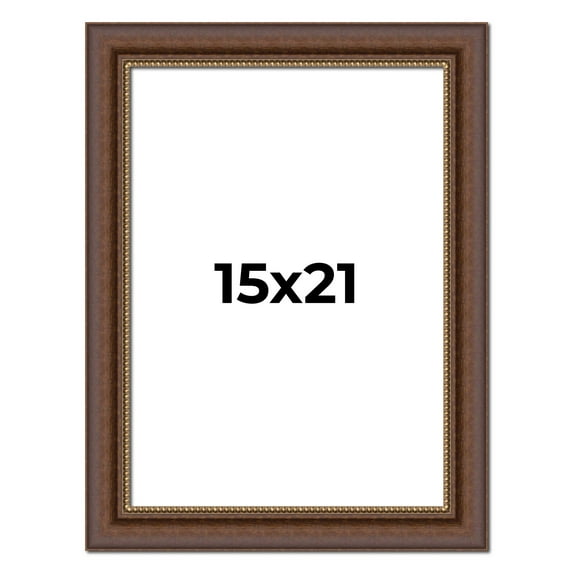 15x21 Copper and Brown Real Wood Picture Frame Width 2 inches | Interior Frame Depth 0.5 inches |