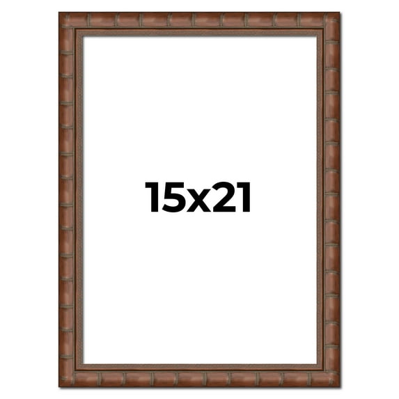 15x21 Dark Brown Bamboo Real Wood Picture Frame Width 1.5 inches | Interior Frame Depth 0.5 inches