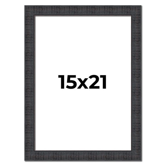 15x21 Frame Brown Rustic Solid Wood Picture Frame 1.5 Inches Wide | Interior Frame Depth 0.5 Inches