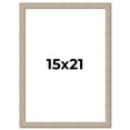 thumbnail image 1 of 15x21 Frame Grey Solid Wood Picture Frame Width 1 Inches | Interior Frame Depth 0.5 Inches |, 1 of 8