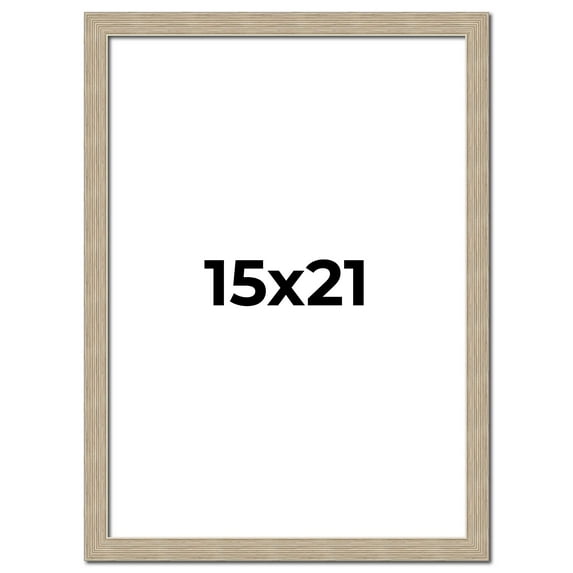 15x21 Frame Grey Solid Wood Picture Frame Width 1 Inches | Interior Frame Depth 0.5 Inches |
